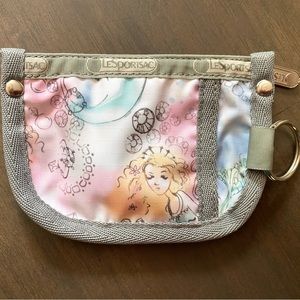 Rare LeSportsac Mermaid coin purse keychain